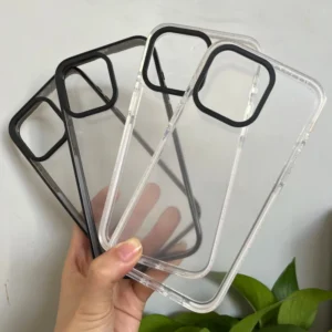 Flash Edge 1.5MM Thick Transparent Acrylic Mobile Phone Case Anti Fall Protective Cover for iPhone 12pro 13max 14plus