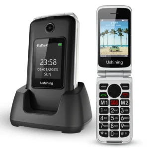 Flip Phone 4G Bar Phone for Senior Unlocked with Charging Base