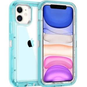 Flying Fashion Hard PC Cover 2 in 1 Rugged Heavy Armor Full Shockproof Multi color Transparent Cell Phone Case for 14 13 12