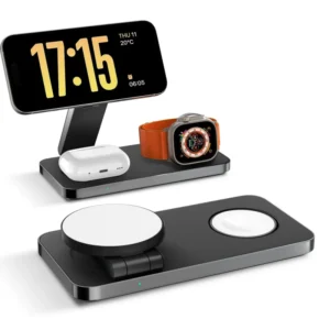 Foldable 3 in 1 Wireless Charging Station Magnetic Wireless Charger Station for iPhone 16-12 Series Airpods iWatch