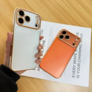 For Mobile Shockproof Transparent Frosted Electroplated Lens Protect Phone Cover Soft Tpu Mobile Phone Case