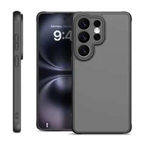 For Samsung Galaxy S26 Ultra Armor Shockproof Matte Transparent TPU+PC Magnetic Wireless Charging Anti Fingerprint Phone Case