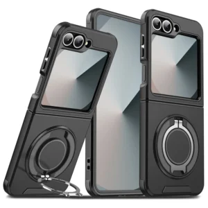 For Samsung Galaxy Z Flip 7 Case Magnetic Ring Kickstand Heavy Duty Hard PC Phone Case for Samsung Galaxy Z Fold 7 6