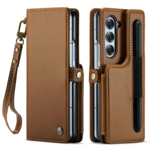 For Samsung Z Fold 7 Phone Case Foldable Flip Cover Card Holder Anti-drop Protective Case Compatible with Samsung Z Fold 6