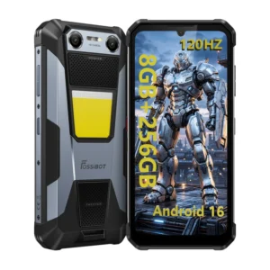 Fossibot F106 Plus 120HZ 6.7 Inch HD+ LCD Screen 8GB+256GB 12000mAh Big Battery Android 16 Rugged Phone With Night Vision Camera