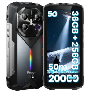 Fossibot F113 Rugged 5G Smartphone Octa Core 20000mAh 64MP Night Vision Camera 120Hz 6.78 Inch Android15 33W Fast IP68 CDMA GSM