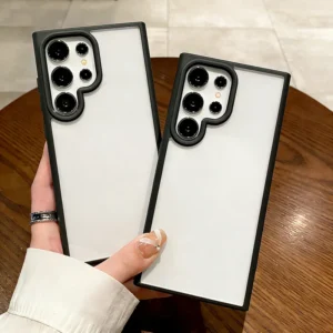 Frosted Acrylic 2 in 1 Anti Drop Protection Mobile Phone Case for All Mobile Phone Models DIY Painted Phone Cases