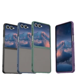 Frosted Matte Hard PC & TPU Carbon Fiber Shockproof Phone Case for Samsung Z Flip 7