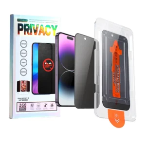 Full Coverage Anti-Shock HD Clear 9H Hardness Tempered Glass Screen Protector for iPhone 14/15/16/17 Pro Max Auto Align Mounting