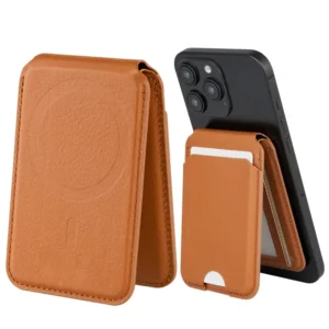 Genuine Leather Magnetic Rotating Bracket Phone Case With Card Holder Shockproof Stand Wallet For iPhone 17 17 Pro 17 Pro Max
