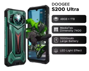 Global 5G Unlocked Octa Core LCD 6.72inch 12GB+1TB 11000mAh Battery Android 15 100MP Rugged Smartphone GSM LTE Doogee S200 Ultra