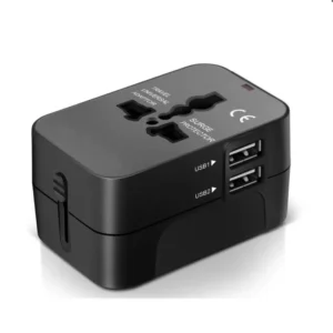 Global Travel Charger Adapter Universal USB Adapter with 2USB Interfaces Suitable for Various Device Interfaces
