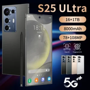 Global Version S25 Ultra 7.3 Inch 5G LTE Smartphone 16GB+1TB Android 15 HD 120Hz 108MP Rear Face ID Dual SIM Snapdragon 800