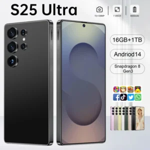 Global Version S25 Ultra Smartphone 7.3 Inch HD Screen 16GB+1TB Face Unlock Dual Card 5G Android 16 108MP Rear Camera Mobilephone