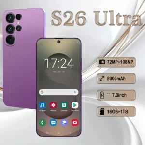 Global Version S26 Ultra 5G Smartphone 7.3 Inch OLED 120Hz Android 15 16GB+1TB Deca Core French Face Unlock Dual SIM HD Screen