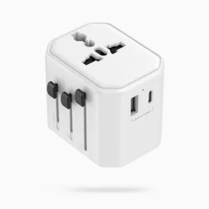 HSUEL Universal Travel Adapter with USB A and Type C International Travel Adapter Charger for Convenient Travel