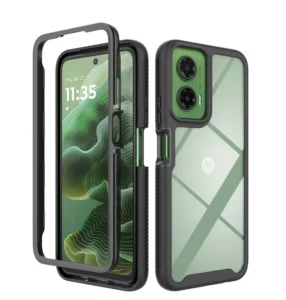 Hard Acrylic Soft TPU Anti knock Cover Clear Full Cover Bumper Phone Case for Motorola Moto G35