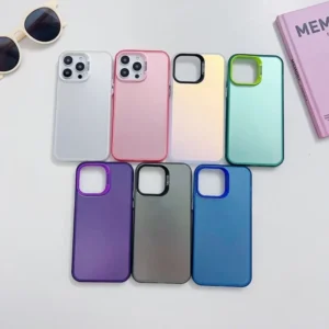 Hard PC Mobile Phone Cases IMD Silver Shell Frosted Design for 11 16 Pro Max PLUS Includes Camera