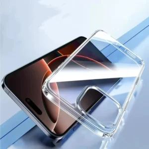 Hard PC Shockproof Transparent Clear Phone Case for iPhone 17 15 16 14 13 12 Pro Max Anti Fall Back Phone Cover Case