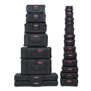 Hard Plastic Protective Case With Foam Waterproof Carry Case For Phones Computers Plastic Carrying Case