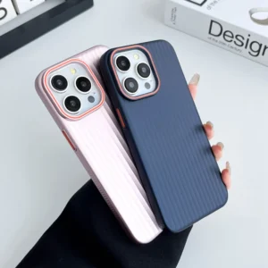 Hard Shell Case Corrugated Anti-Slip PC Case Metal Painting Mobile Phone Case for Samsung S22,S22 Puls ,S23 ultra Mobile Case