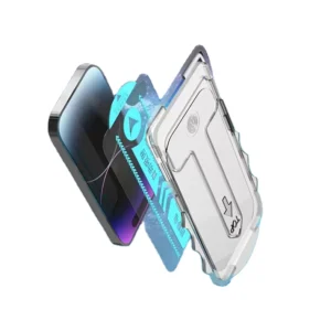 Hardened Glass Phone Film for iPhone 16 Pro Max 15 14 Isolate Fingerprints 9H Hardness Dust-Free Film Clear Finish