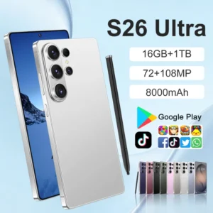 High End Luxury Gold S26 Ultra Smartphone 16GB+1TB 7.3 Inch HD 108MP Camera 3G4G5G Android 15 100W Quick Mobilephone
