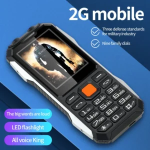 High Quality 2.4 Inch 2G Mini Ultra Thin Mobile Phone Elderly Shockproof Drop Waterproof Dustproof FM Radio Dual SIM Cellphone