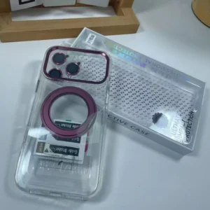 High Quality Clear Anti Yellowing tpu+pc Phone Case for iPhone Skin Feel Magnetic Shockproof Mobile Cover