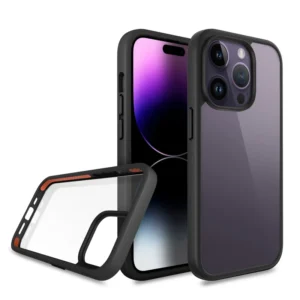 High Quality Clear Transparent TPU+TPE+PC Hard Phone Case for iPhone 12 13 14 15 Pro Max Anti Shock Mobile Phone Case