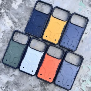 High Quality Magnetic Diamond Pattern Hard Uaging Phone Case for iPhone 17 16 15 14 13 Pro Max Rugged Armor Meteorite Back Cover