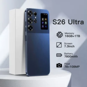 High Quality S26 ULTRA 5G Smartphone 16GB+1TB Android 14 Gaming Cellphone Deca Core CPU HD 2K Screen Resolution French
