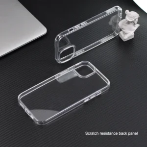 High Transparent Clear Anti Shock Soft TPU 1.5mm Hard PC Cell Phone Case for iPhone 15 14 16 17 Pro Max Back Cover