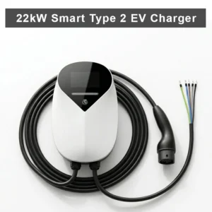 Home EV Charging Station 22kW Type 2 EV Charger 5m Cable 3 Phase 32A RFID & App Basic Version