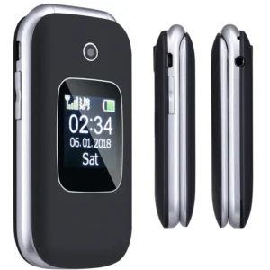 Hot Sell 4G 2.4+1.44 Inch Dual Screen Senior Flip Phone with Large Battery 1350mAh and Sos Button