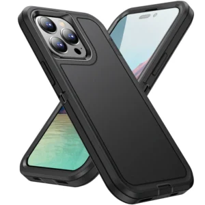 Hybrid 3 in 1 Heavy Duty Armor Anti-fall Back Case for iPhone 16 15 14 13 12 11 Pro Max X XR 7 8 Plus PC+TPU Protection Cover