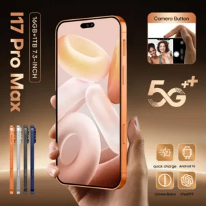 I17 17 Pro Max 5G Smartphone 7.3 Inch Display 16G+1TB Storage Mobile Phone