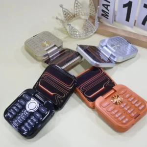 I17 Air Mini Foldable Feature Phone Dual SIM Card Speed Dial Magic Voice Blacklist FM Radio MP4 Player Small Flip Cellphone