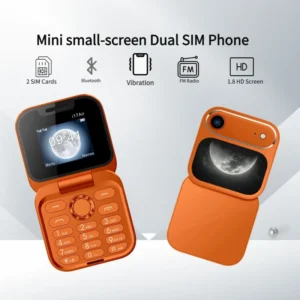 I17 Air Small Flip Phone Dual SIM for FM Radio Flashlight Blacklist 1.8″ Screen 1000mAh Battery