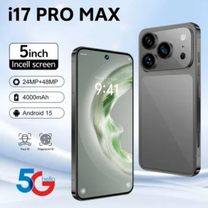 I17 Mini 5″ Smartphone 4+128GB 5G 48MP Camera 4000mAh Android15 Octa Core LTE HD French Spanish