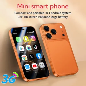 I17 Mini Style Small Phone 3G Unlocked 2+16GB Quad Core 3.0GHz Compact Basic Mobile for Kids Seniors Daily