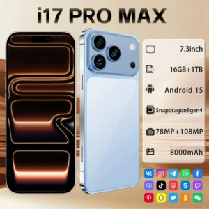 I17 PRO MAX 7 3inch Android 15 16GB 1TB 8000mAh 78MP 108MP 5G Face ID Fingerprint Unlock Phone Global Version Kids GPS