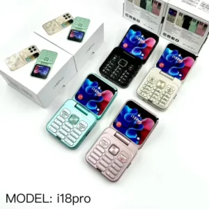 I18 Pro Mini Flip Feature Phone FM Radio Dual SIM Card 2G Mobile Phone Student and Elderly Unlocked Cellphone