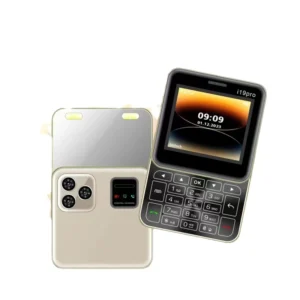 I19 Pro Mini Square Slide Button Mobile Phone 2.4inch Dual SIM 2G GSM FM Blue Tooth Unlocked Button Feature Cellphone