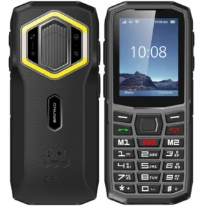 IP68/IP69K Rugged Feature Cell Phone with SOS Camping Light Emergency Light 3000 mAh Big Battery 4G Basic Mobile Phone