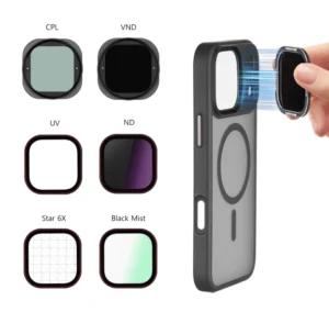 K1 MagiFilter All in One Glass Case For 16 17 Pro Max UV ND 6X Star Filter Magnetic Shockproof Mobile Photography Lens