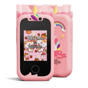 KP06 Cute Learning Kid Smart Phone Toy Mobile Phone Flip Camera Game Phone for Children Kids Baby Age 3 7