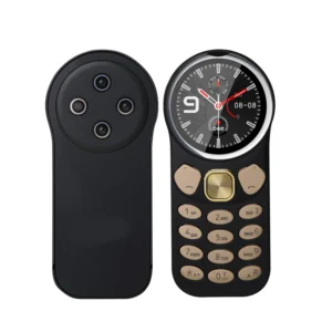 L2 Mini Feature Phone 2G GSM Unlocked 1.39” Round Screen 380mAh Battery BT Dialer Dual SIM MP3 Player Compact Cellphone