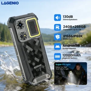 LAGENIO Rhino1 Pro IP68 MIL STD 810H Shockproof Outdoor Hiking OEM Rugged Smartphone