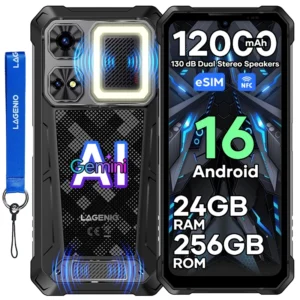 LAGENIO Rhino1 Pro Rugged Phone 120Hz Display MIL STD 810H for Construction Workers